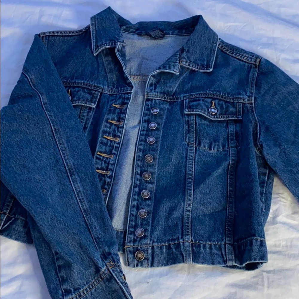 cropped jean jacket